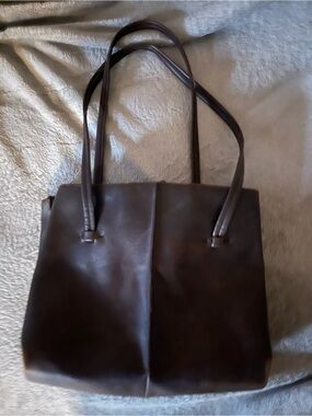 Classic Brown simulated Leather Tote Bag
